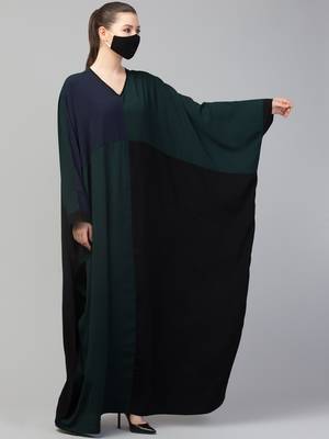 Color-Blocked Kaftan Abaya. 3