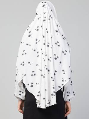 Ready To wear Instant Hijab With Attached Mouthpiece- Printed Crepe 4