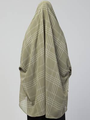 Printed Georgette Khimar With Cotton Lining- Ready To Wear Hijab With Attached Mouthpiece 6