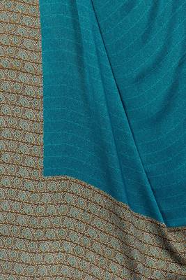 Mirchi Fashion Turquoise Color Chiffon Fabric Flower Printed With Unstitched Blouse Piece 5