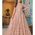 Veega Fashion Net Resham Embroidered Peach Anarkali Suit