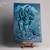 Handmade Traditional Shiv Parvati Mural 3D Canvas Painting  Religious Clay Painting Without Frame Wall (20*16 Inches )