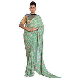 Digital Shibori Saree With Holographic Sequin Blouse