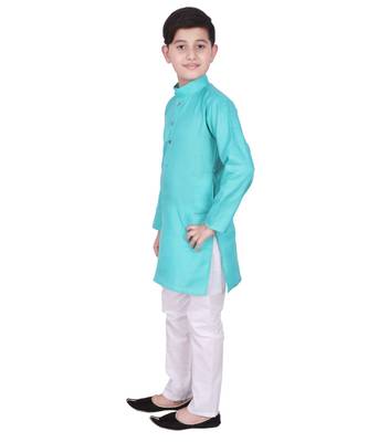 FRZ Self Design Cotton Boys Kurta Pajama Set 1