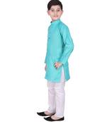 FRZ Self Design Cotton Boys Kurta Pajama Set