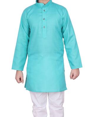 FRZ Self Design Cotton Boys Kurta Pajama Set 3