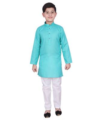 FRZ Self Design Cotton Boys Kurta Pajama Set 4