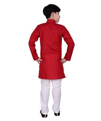 MR Self Design Cotton Boys Kurta Pajama Set 2