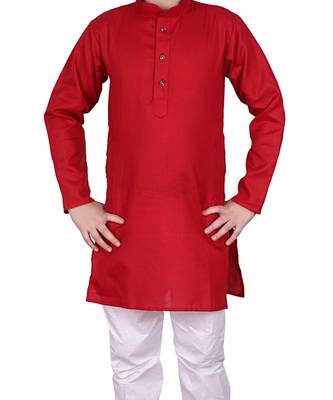 MR Self Design Cotton Boys Kurta Pajama Set 3