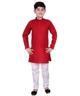 MR Self Design Cotton Boys Kurta Pajama Set 1