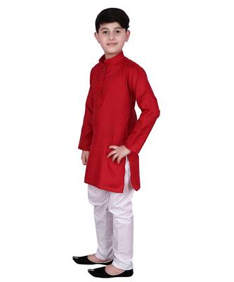 MR Self Design Cotton Boys Kurta Pajama Set 4