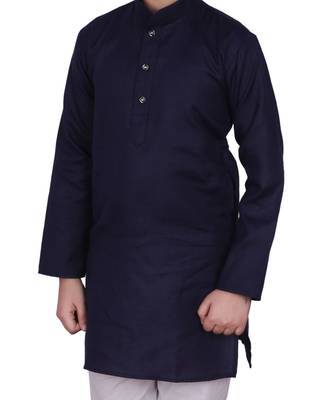 NBLUE Self Design Cotton Boys Kurta Pajama Set 3