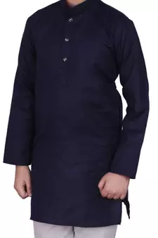 NBLUE Self Design Cotton Boys Kurta Pajama Set