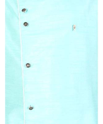 Firozi Solid Silk Boys Kurta Pajama Set 2