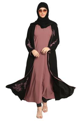 MRC Latest  Stylish Women Girl Shrug Style Embroidered Latest Abaya 1