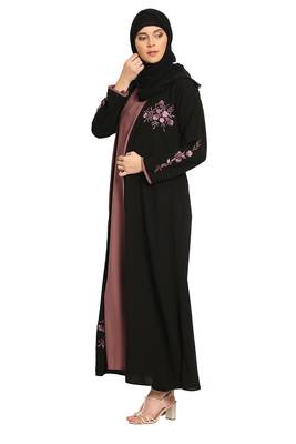 MRC Latest  Stylish Women Girl Shrug Style Embroidered Latest Abaya 4