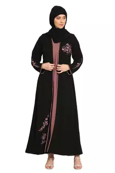 MRC Latest  Stylish Women Girl Shrug Style Embroidered Latest Abaya