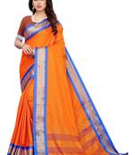 Mustard printed uppada silk saree with blouse