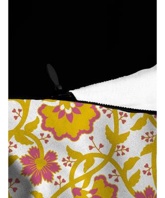 HOUZZCODE DESIGNER CUSHION COVERS Floral 1 yellow 16x16 set of 2 4