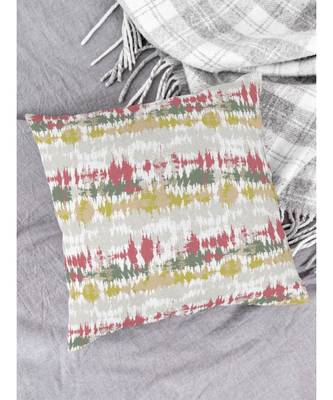 HOUZZCODE DESIGNER CUSHION COVERS Wavy Lines gree/red 16x16 set of 2 2