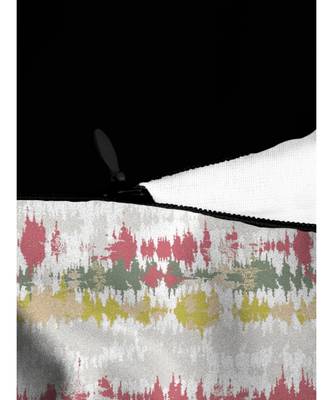 HOUZZCODE DESIGNER CUSHION COVERS Wavy Lines gree/red 16x16 set of 2 4