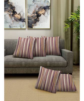 HOUZZCODE DESIGNER CUSHION COVERS Vertical Spiral 2 multi 16x16 set of 5 1