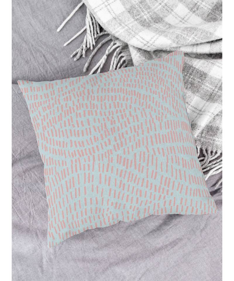 HOUZZCODE DESIGNER CUSHION COVERS pattern print 3 grey/orange 16x16 set of 5