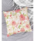 HOUZZCODE DESIGNER CUSHION COVERS pastle flower light red 16x16 set of 5