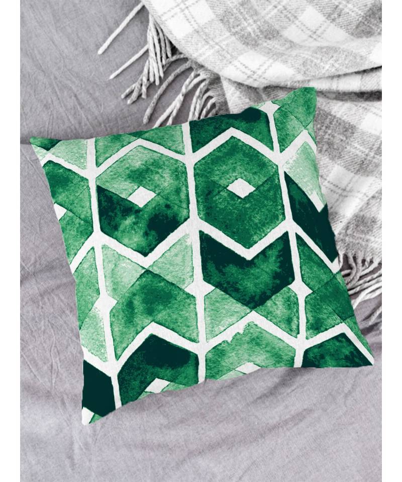 HOUZZCODE DESIGNER CUSHION COVERS Chevron Story green 16x16 set of 5