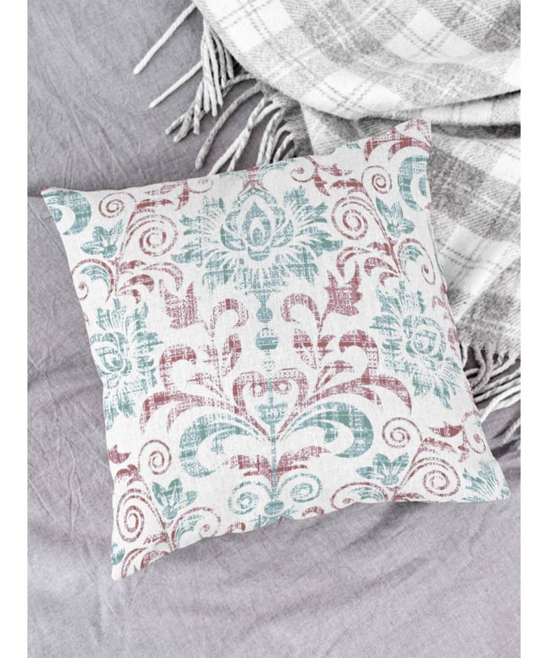 HOUZZCODE DESIGNER CUSHION COVERS DamasK2 Print 2 multi 16x16 set of 5