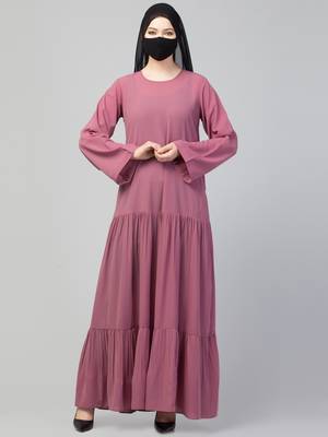 Three Tiered Abaya With Frills  1