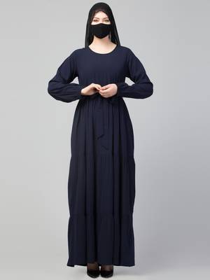 Beautiful Four Tiered Abaya With Frills  1