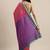 Dark pink woven cotton silk saree with blouse
