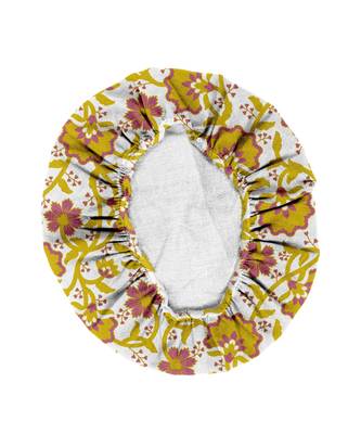 HOUZZCODE DESIGNER apron Floral 1 50x60cm yellow heavy satin 1