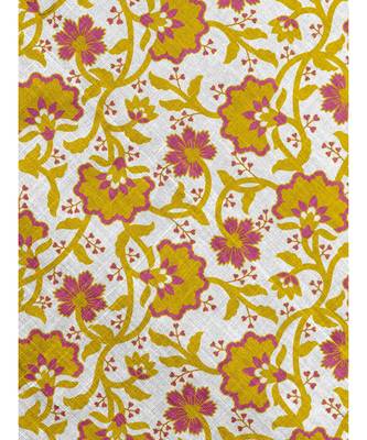 HOUZZCODE DESIGNER apron Floral 1 50x60cm yellow heavy satin 5