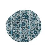 HOUZZCODE DESIGNER apron Floral 2 50x60cm sea blue heavy satin