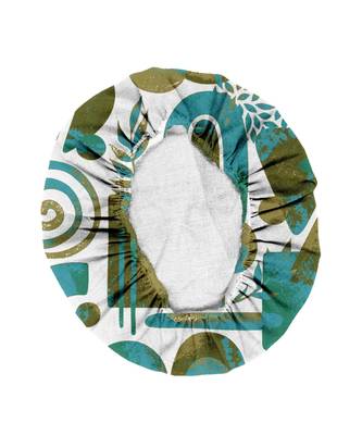 HOUZZCODE DESIGNER apron Lost World Print 50x60cm green heavy satin 2