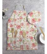HOUZZCODE DESIGNER apron pastle flower 50x60cm multi heavy satin