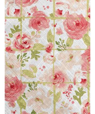 HOUZZCODE DESIGNER apron pastle flower 50x60cm multi heavy satin 2