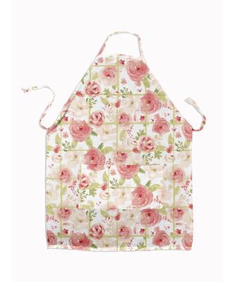 HOUZZCODE DESIGNER apron pastle flower 50x60cm multi heavy satin 5