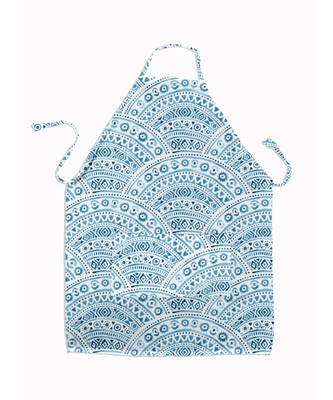 HOUZZCODE DESIGNER apron Pattern Print 4 50x60cm sky blue heavy satin 2