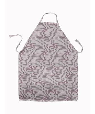 HOUZZCODE DESIGNER apron Pattern Print 5 50x60cm maroon heavy satin 4