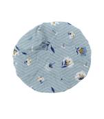 HOUZZCODE DESIGNER apron Floral+Chevron 50x60cm blue heavy satin