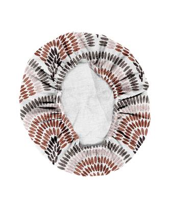 HOUZZCODE DESIGNER apron round chevaron 3 50x60cm multi heavy satin 1