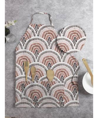 HOUZZCODE DESIGNER apron round chevaron 3 50x60cm multi heavy satin 4