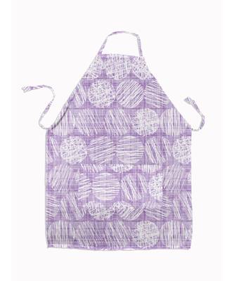 HOUZZCODE DESIGNER apron Textured Dots 50x60cm purple heavy satin 5
