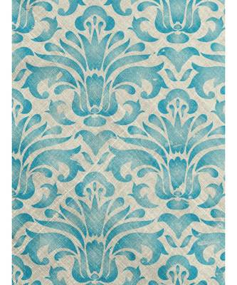 HOUZZCODE DESIGNER apron Seamless Vintage Damask 50x60cm sky blue heavy satin 2