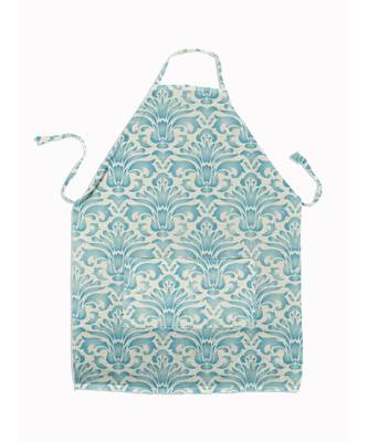 HOUZZCODE DESIGNER apron Seamless Vintage Damask 50x60cm sky blue heavy satin 5
