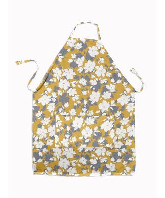 HOUZZCODE DESIGNER apron Florentine 2 50x60cm yellow/grey heavy satin 3