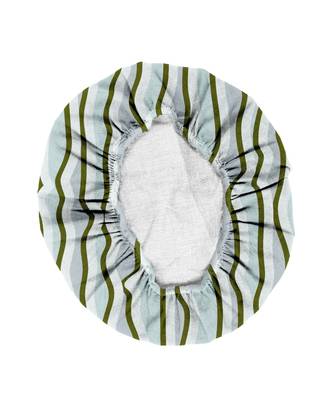 HOUZZCODE DESIGNER apron Verticle Wavy Lines 50x60cm green heavy satin 1